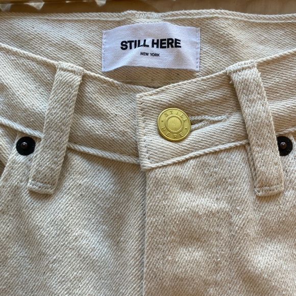 Still Here Tate jean in bone with hunter stripe - Picture 5 of 5